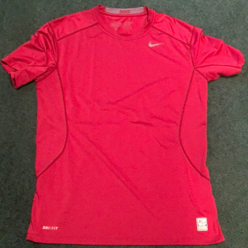 Maroon Nike dri fit pro combat tee